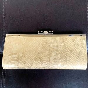 Gold clutch purse